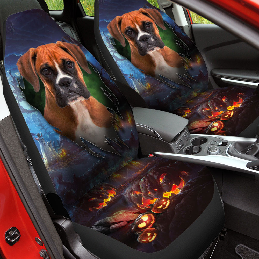 Boxer Dog Halloween Car Seat Covers