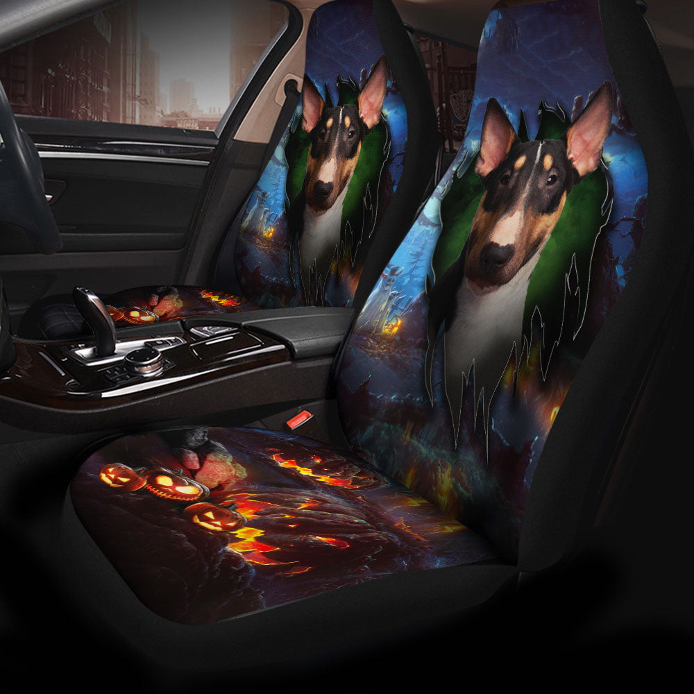 Bull Terrier Dog Halloween Car Seat Covers