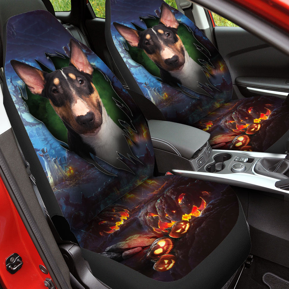 Bull Terrier Dog Halloween Car Seat Covers