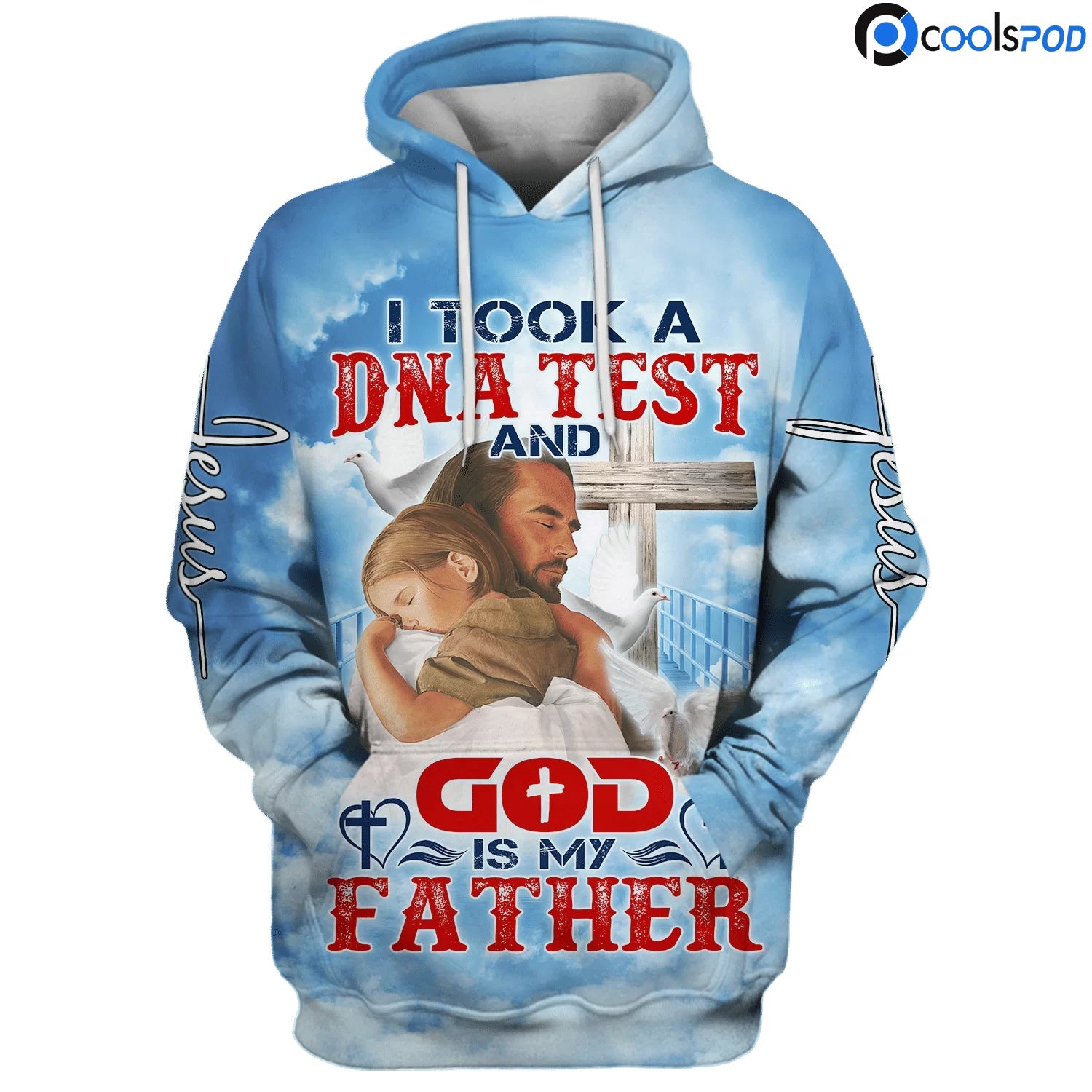 Religious Hoodie 3D All Over Print Jesus Hoodie/ I Took A DNA Test And God is My Father Premium Hoodie