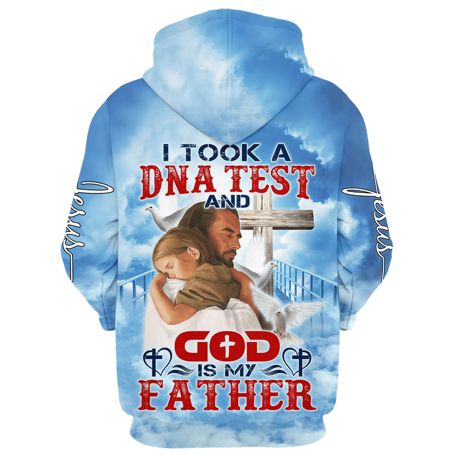 Religious Hoodie 3D All Over Print Jesus Hoodie/ I Took A DNA Test And God is My Father Premium Hoodie