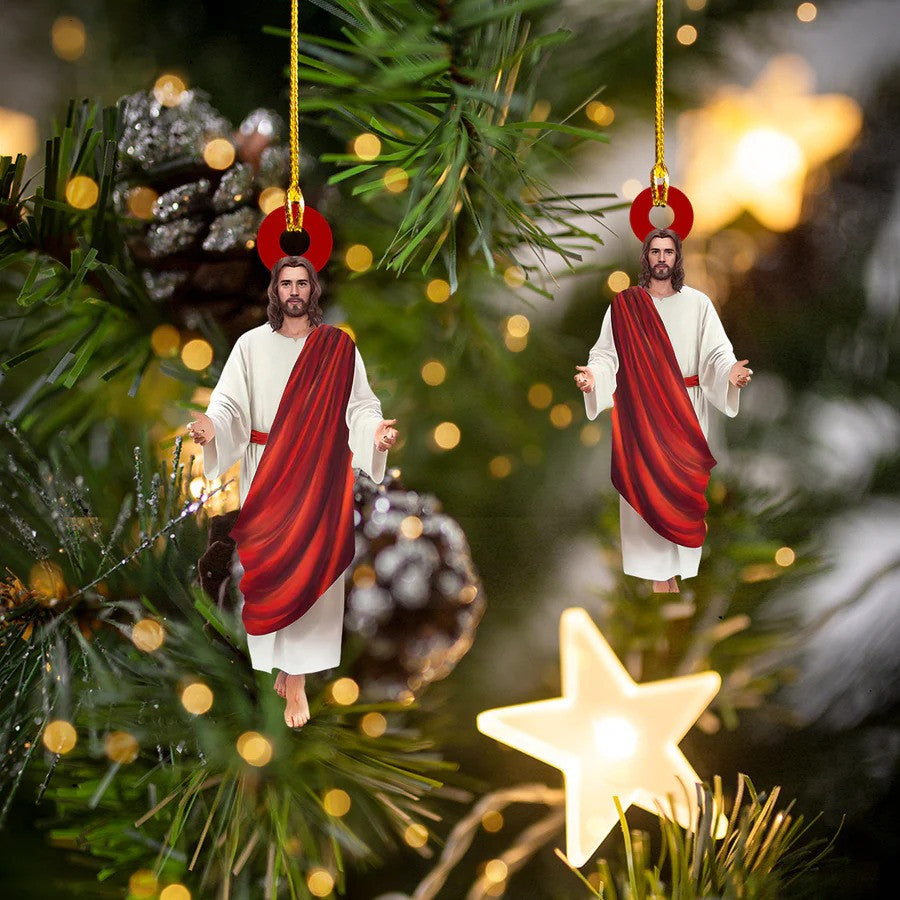 Customized Jesus Flat Acrylic Ornament for Christmas Gift/ Jesus Ornament for Christian