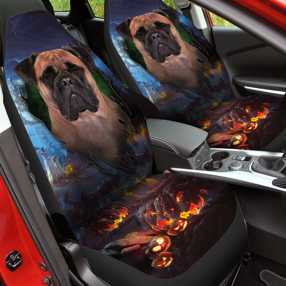 Bullmastiff Dog Halloween Car Seat Covers