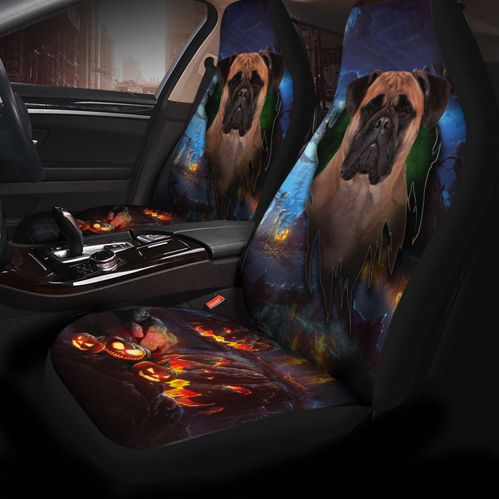 Bullmastiff Dog Halloween Car Seat Covers