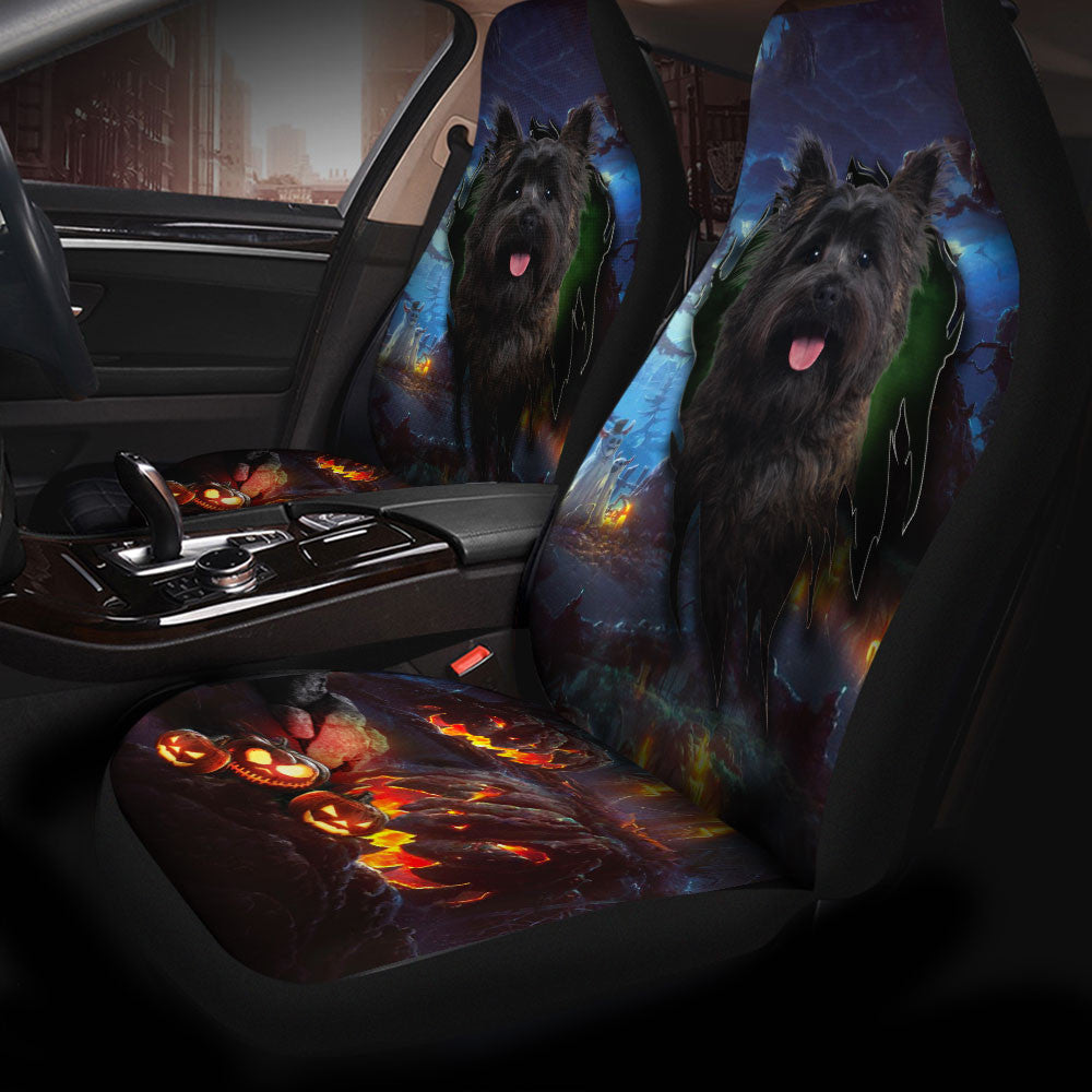 Cairn Terrier Dog Halloween Car Seat Covers