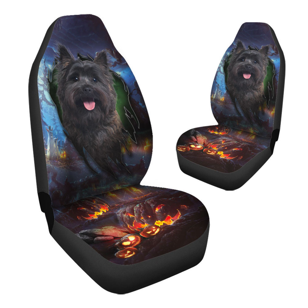 Cairn Terrier Dog Halloween Car Seat Covers