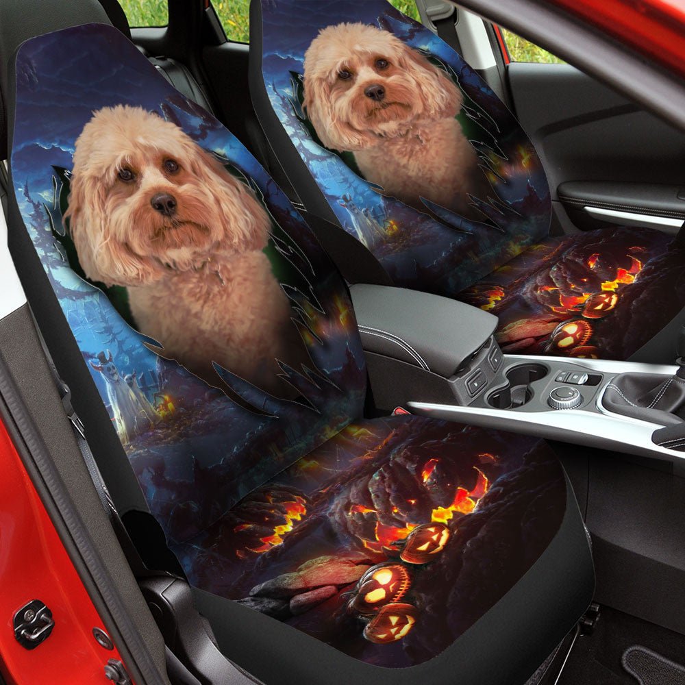 Cavapoo Dog Halloween Car Seat Covers