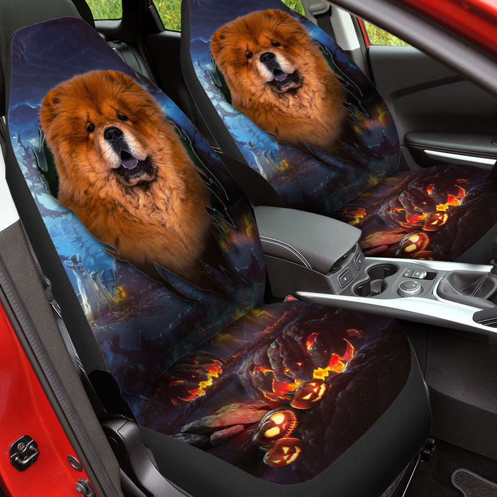 Chow Chow Dog Halloween Car Seat Covers