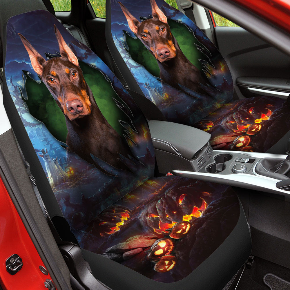 Doberman Pinscher Dog Halloween Car Seat Covers