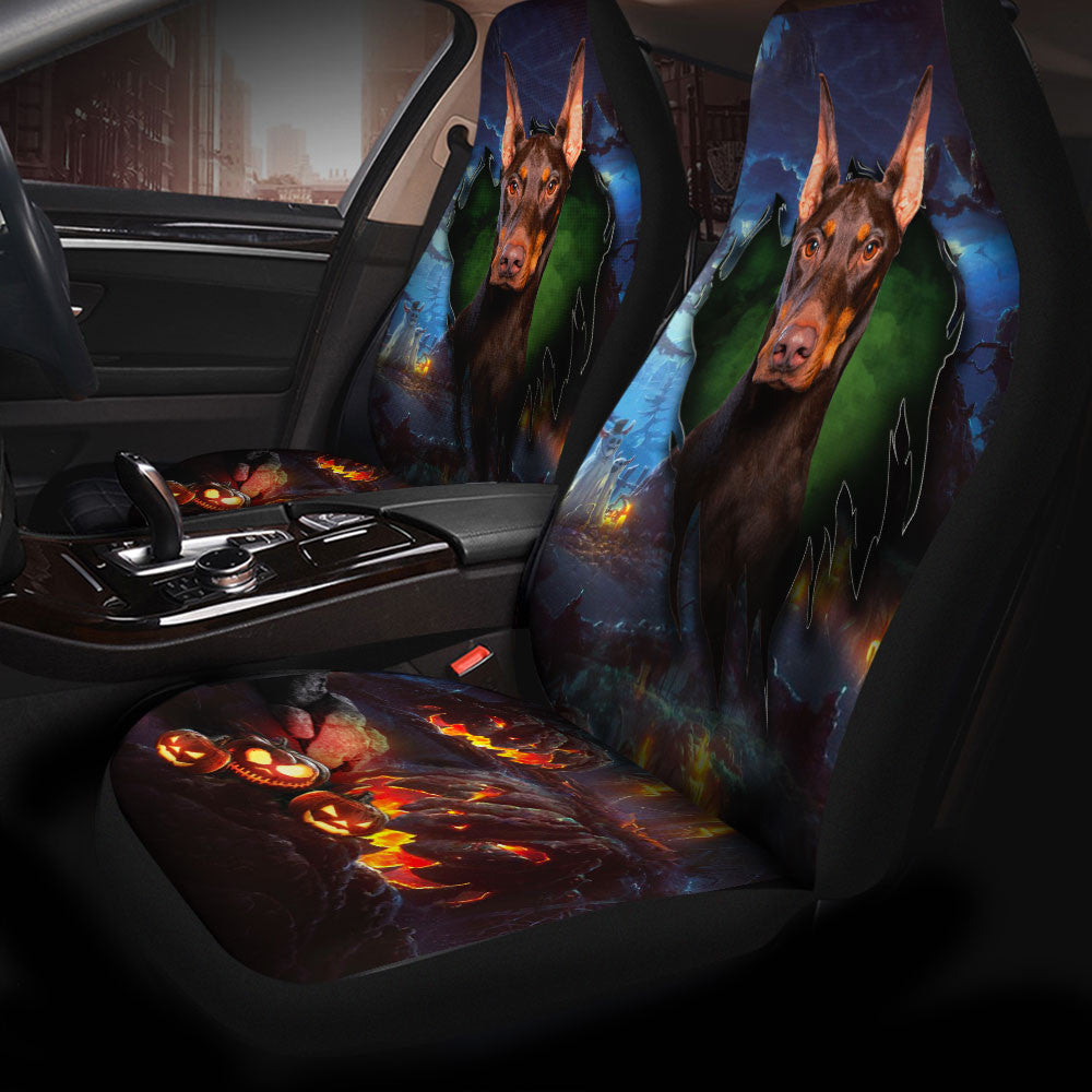 Doberman Pinscher Dog Halloween Car Seat Covers