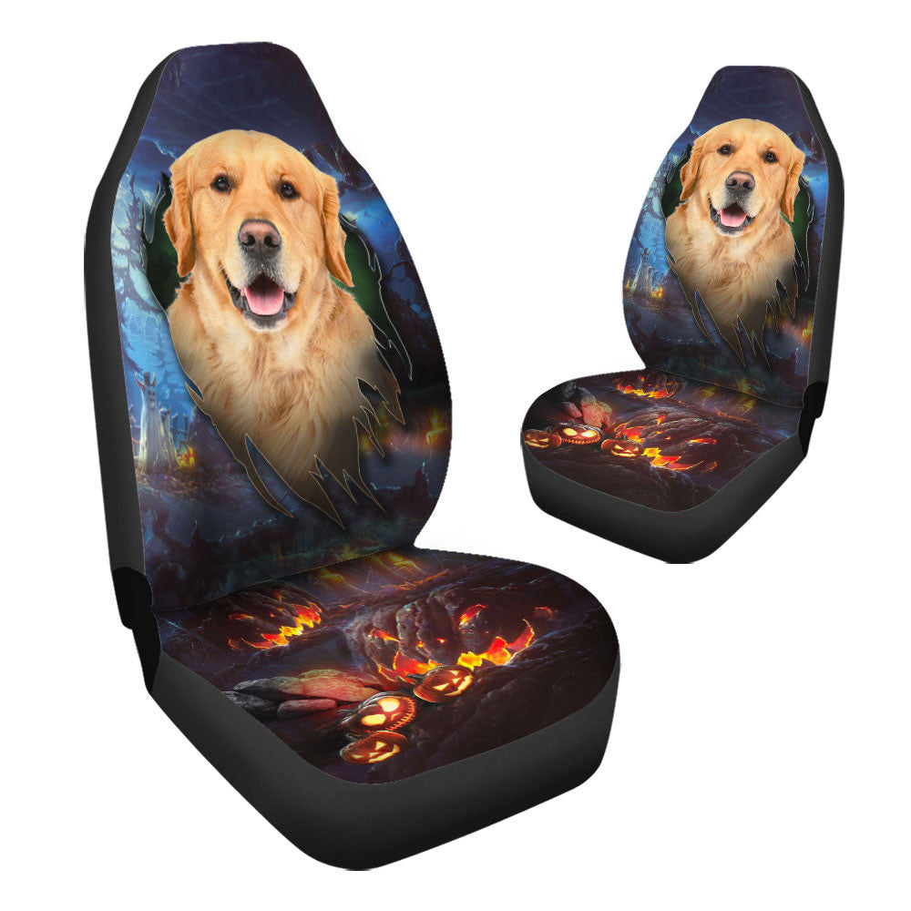 Golden Retriever Dog Halloween Car Seat Covers