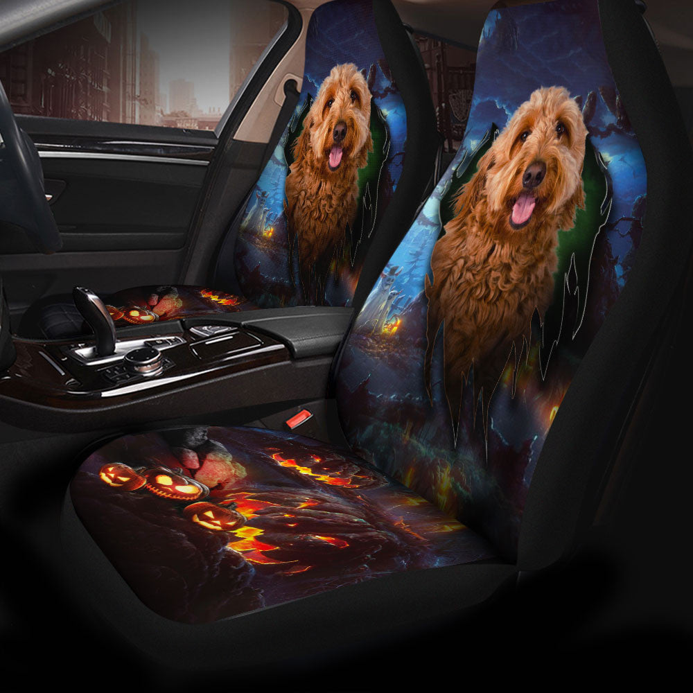 Goldendoodle Dog Halloween Car Seat Covers