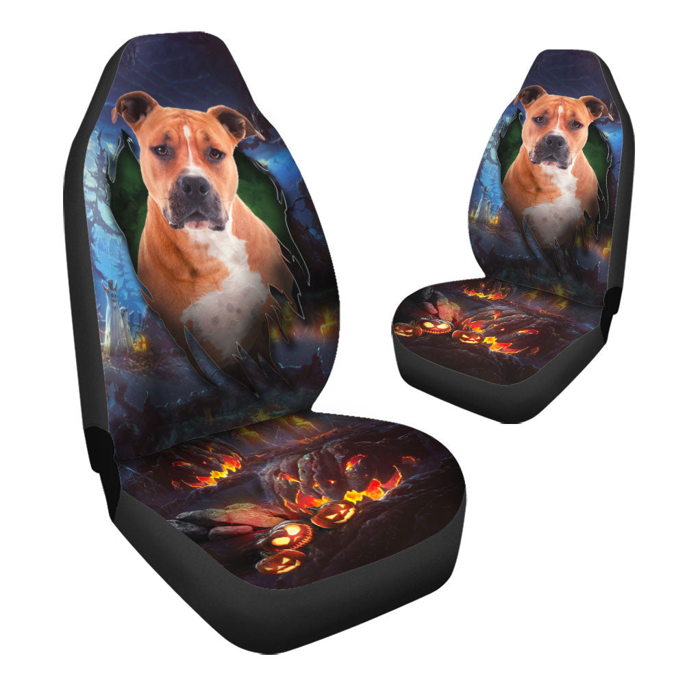 Pitbull Dog Halloween Car Seat Covers