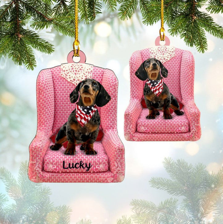 Customize Dachshund House Acrylic Ornament Christmas Gift