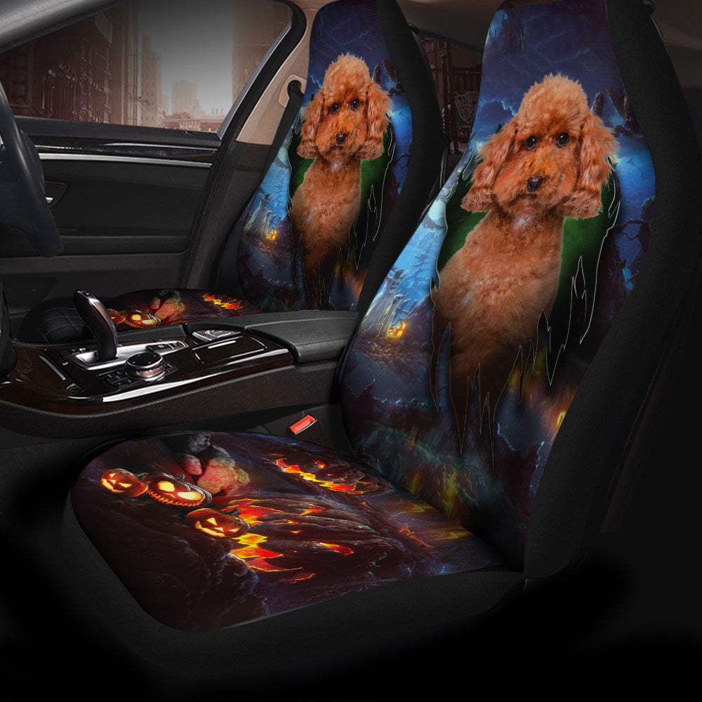 Poodle Dog Halloween Car Seat Covers
