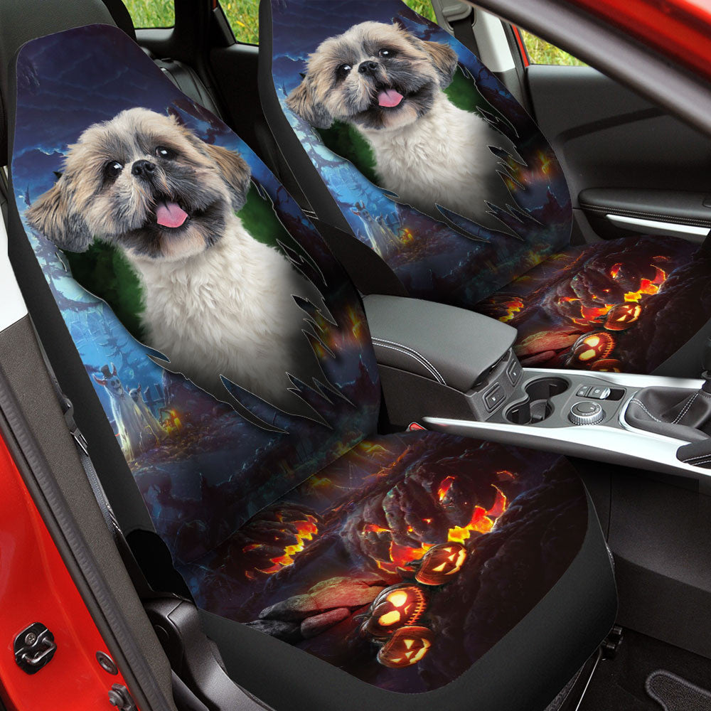 Shih Tzu Dog Halloween Car Seat Covers