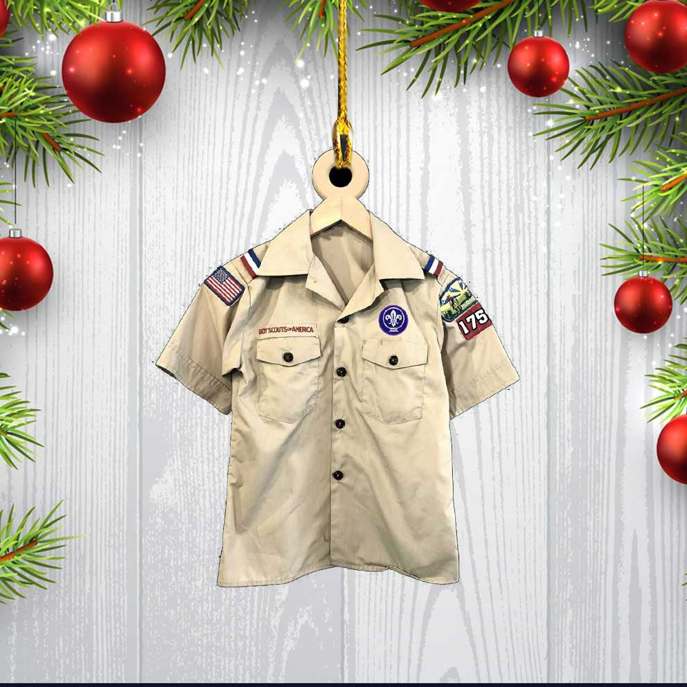 Personalized Boy Scouts Custom Shaped Flat Acrylic Ornament