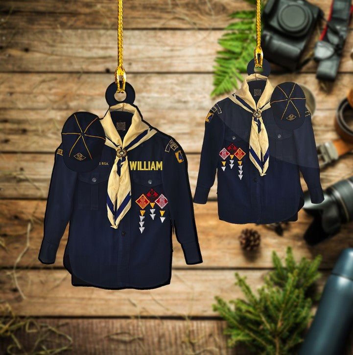 Personalized Boy Scouts of America Ornament Christmas Custom Shape Acrylic