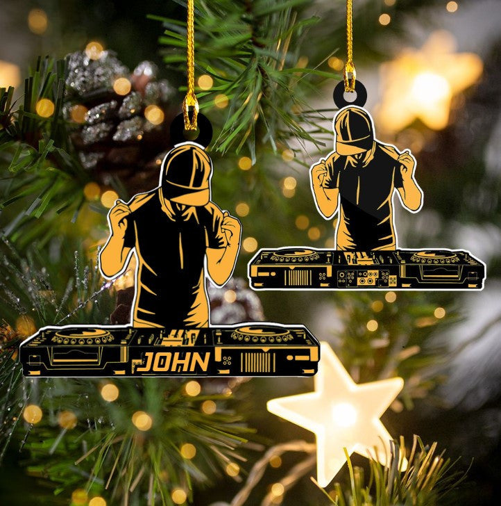 Personalized DJ Table Custom Shaped Acrylic Ornament for DJ Man & Woman
