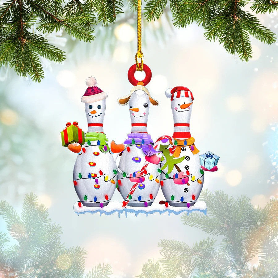 Customized Bowling Christmas Ornament for Bowling Lovers