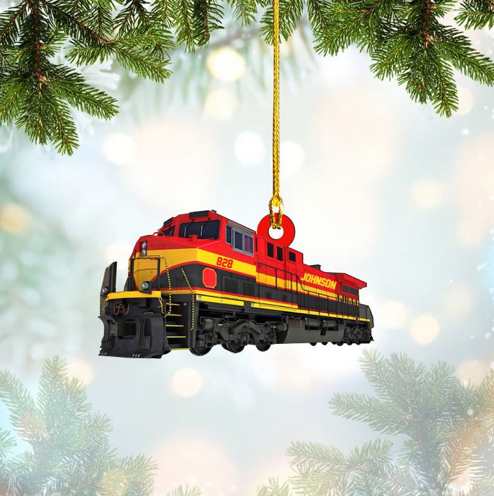 Personalized Railroader Ornament Custom Shaped Acrylic Ornament for Railroader