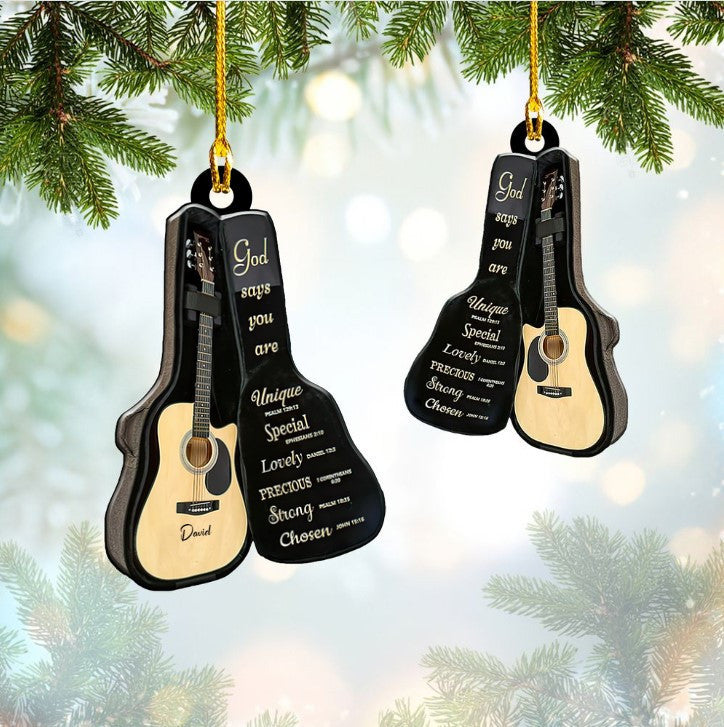 Personalized Electric Guitar Acrylic Ornament for Guitar Player/ Gift for Son and Man
