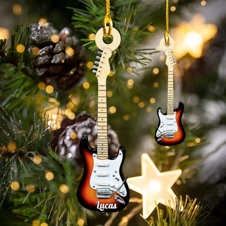 Personalized Electric Guitar Acrylic Ornament for Guitar Player/ Gift for Son and Man