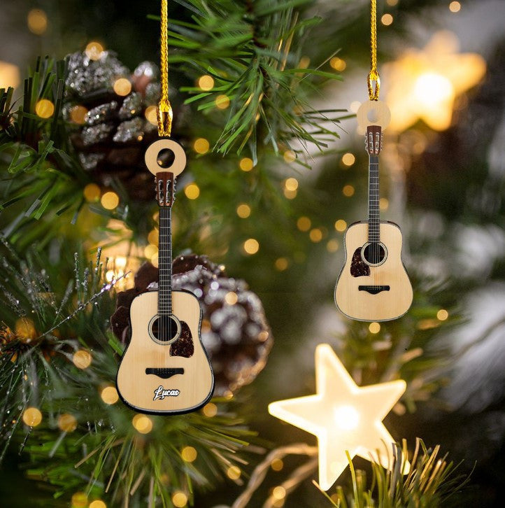 Personalized Guitar Bass Acrylic Custom Shaped Ornament for Guitar Lovers