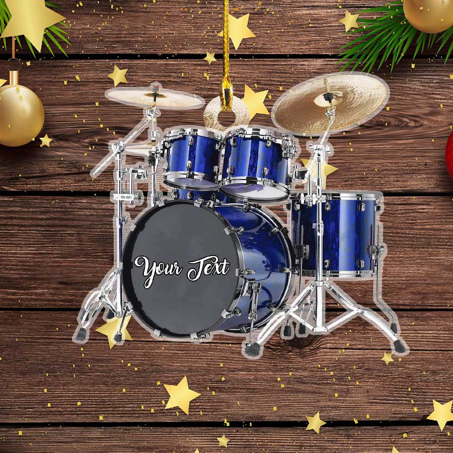 Personalized Colorful Drum Acrylic Ornament for Christmas Gift Drummer