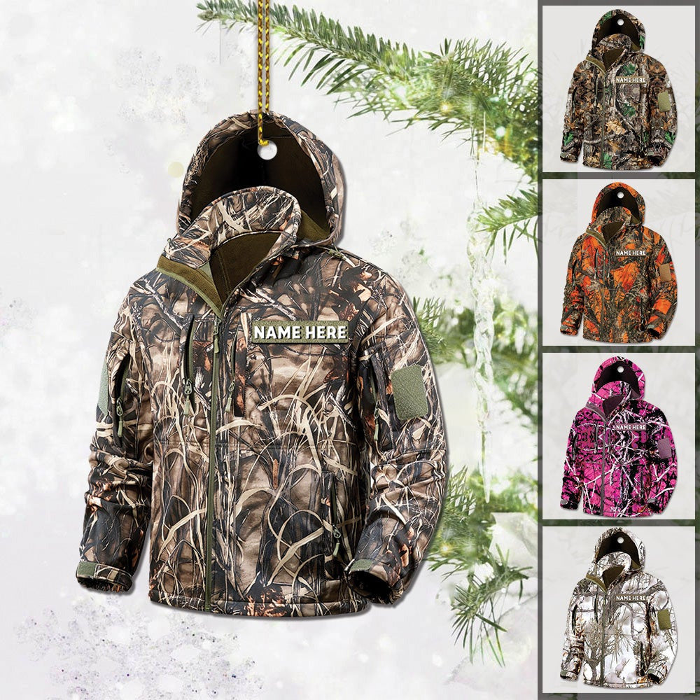 Personalized Hunting Camo Patterns Jacket Ornament Hunting Lover Ornament Hg98