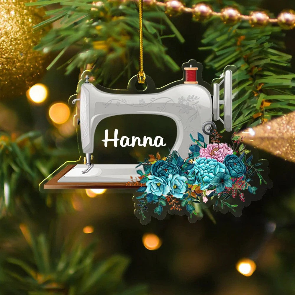 Personalized Sewing Machine Custom Shaped Acrylic Ornament One Side Prints