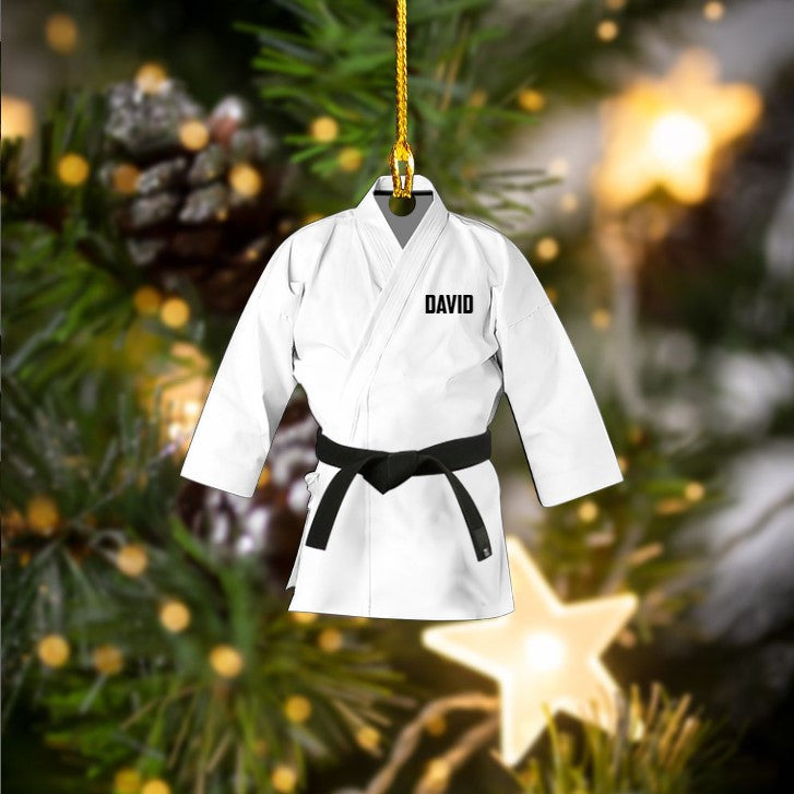 Personalized Karate Ornament Custom Shaped Acrylic Ornament for Karate Players