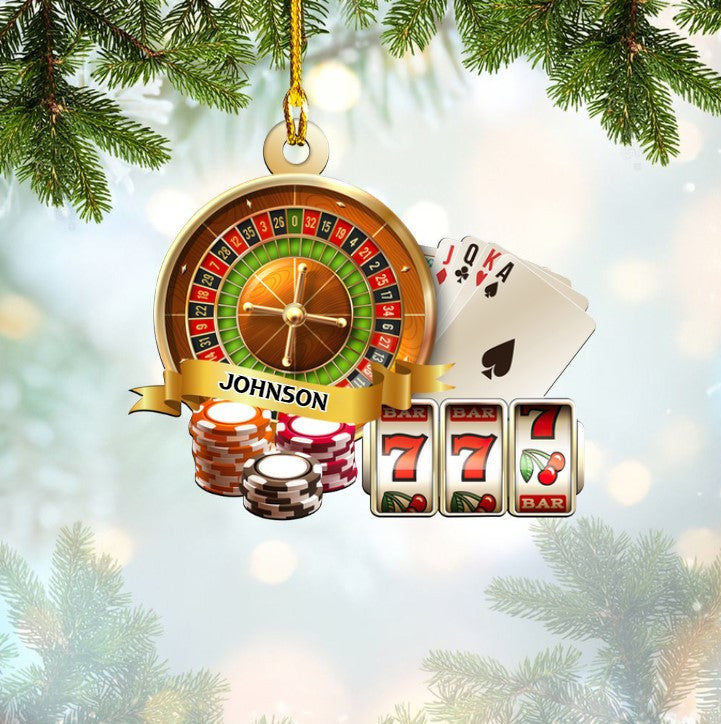 Personalized Casino Custom Shape Acrylic Ornament for Casino Players