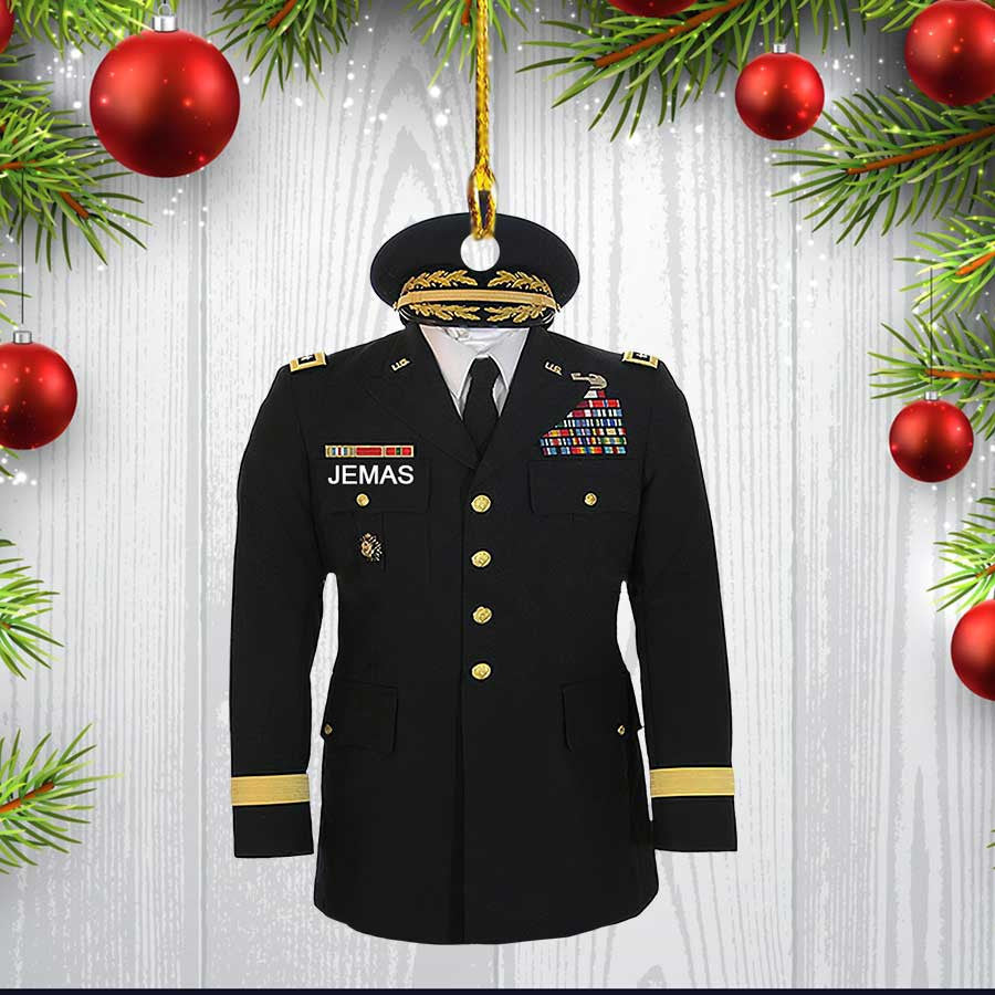 Marine Uniform - Personalized Flat Acrylic Ornament for Marine Corps