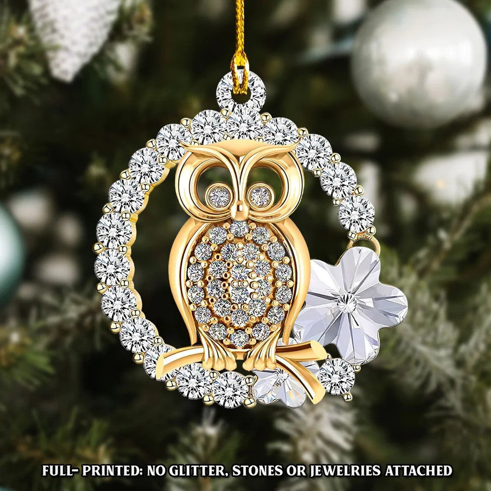 Beautiful Customized Jewelry Owl Acrylic Ornament for Owl Lovers