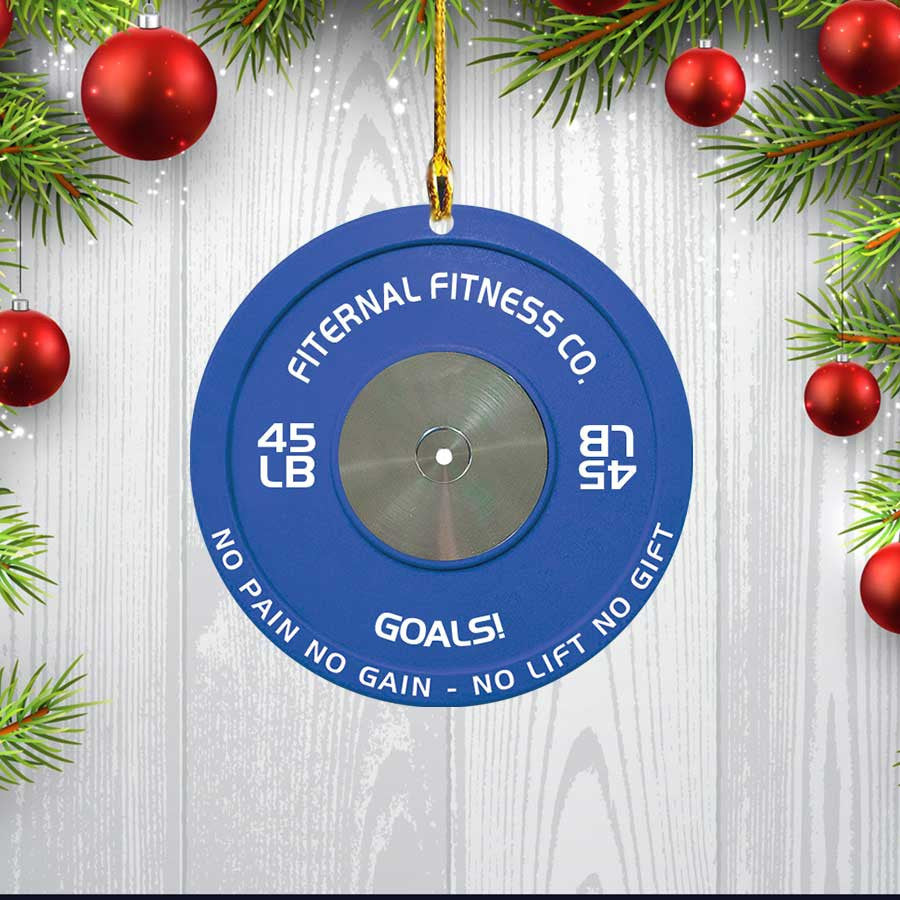 Custom Weight Plates Ornament Fitness Gym Weightlifting Gift For Gymers/ Weightlifters/ PTs Gymers Acrylic FlatOrnament