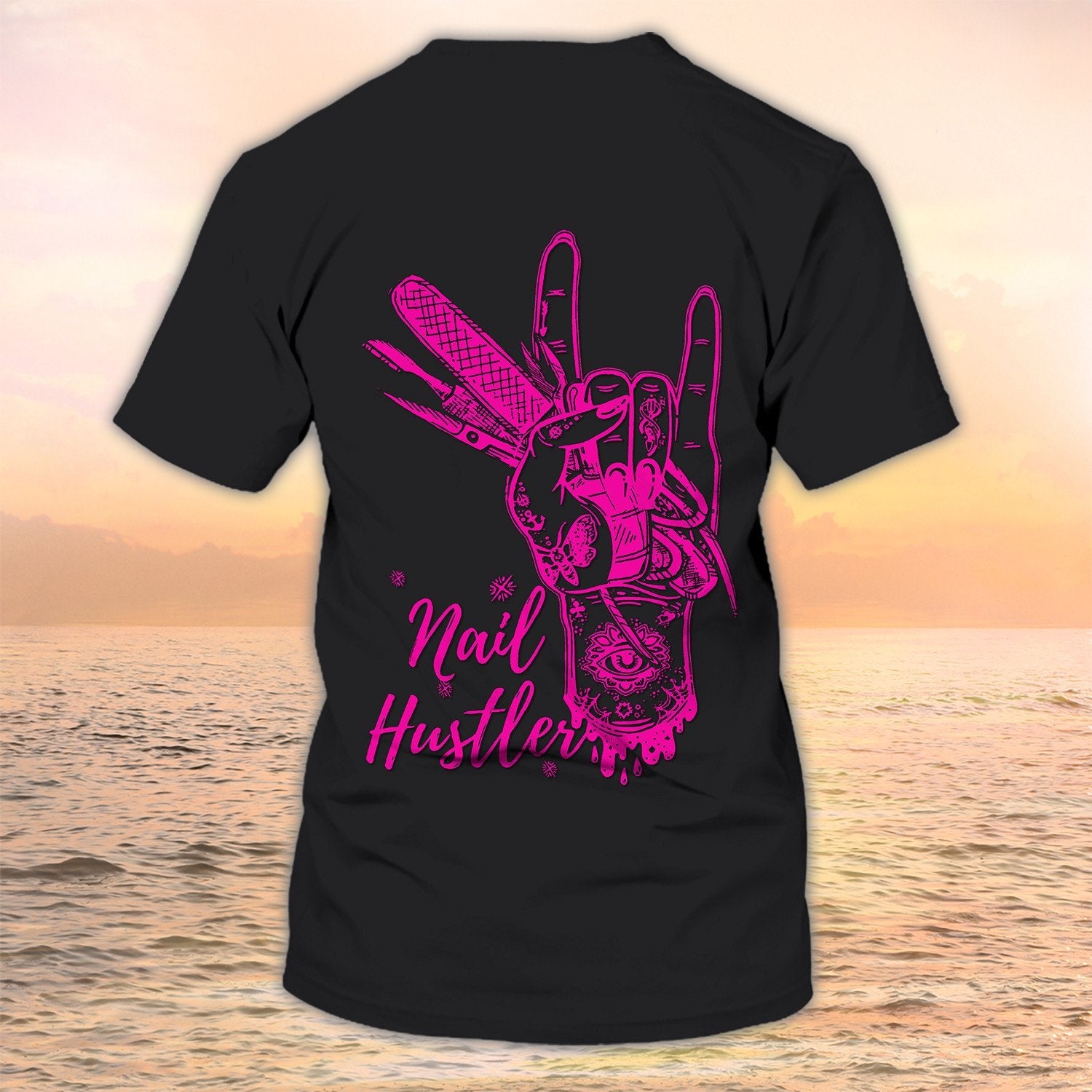 Nail Hustler Shirt Manicurist Custom Tshirt Pink Ver