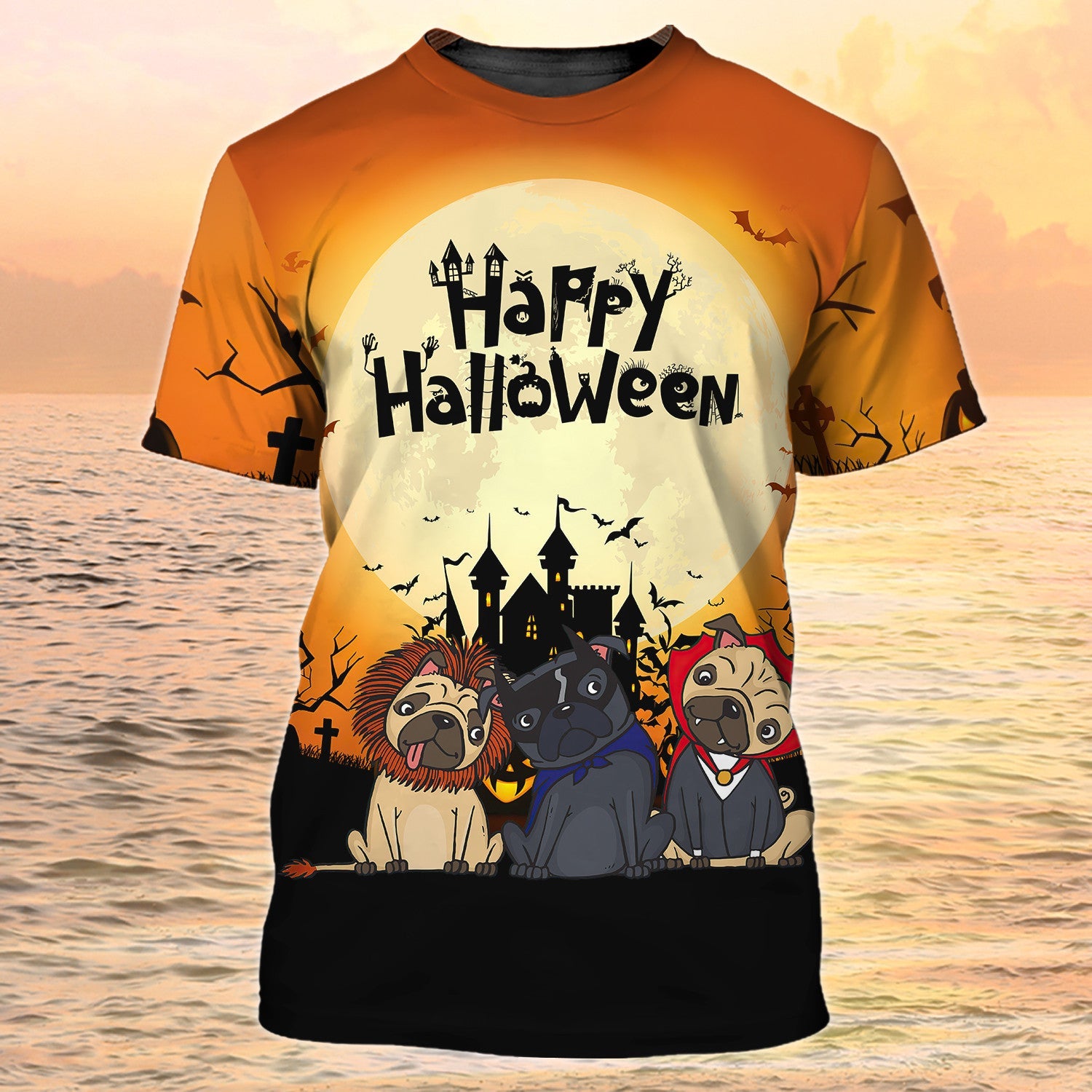 3D Happy Halloween Sublimation On Shirt Halloween Tshirt Halloween Tee Shirt