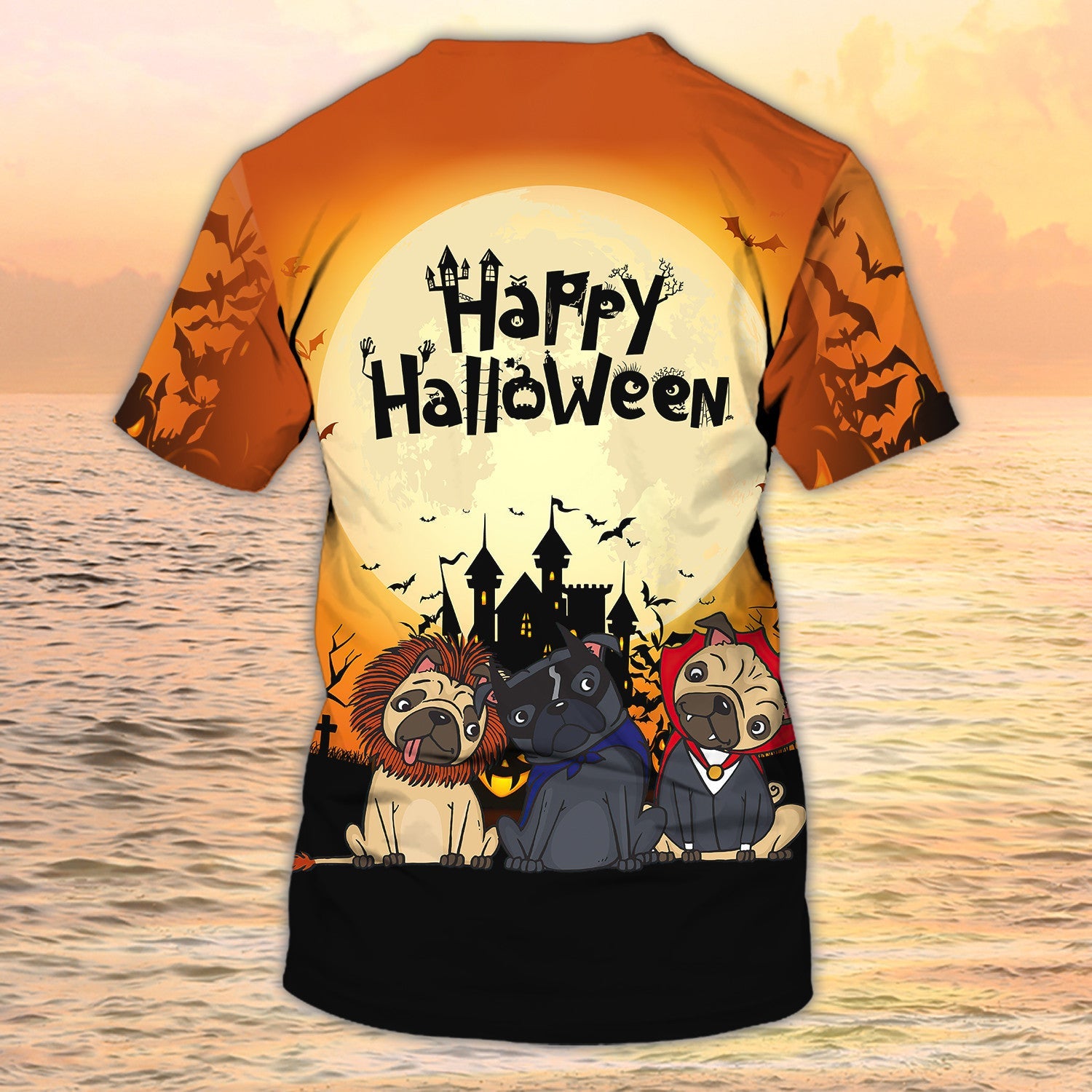 3D Happy Halloween Sublimation On Shirt Halloween Tshirt Halloween Tee Shirt