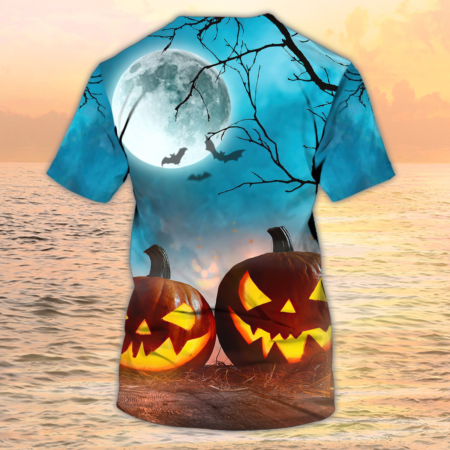3D Pumpkin Light Sublimation On Halloween Tshirt Halloween Shirts Gift For Halloween