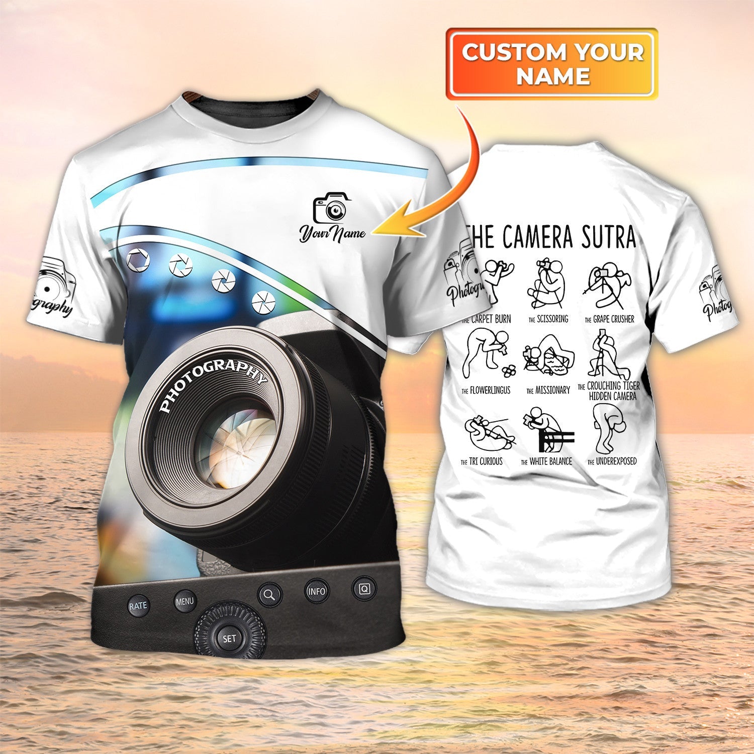 Camera Shirt/ Photographer 3D Shirts Photography Custom Tshirts The Camera Sutra Shirts