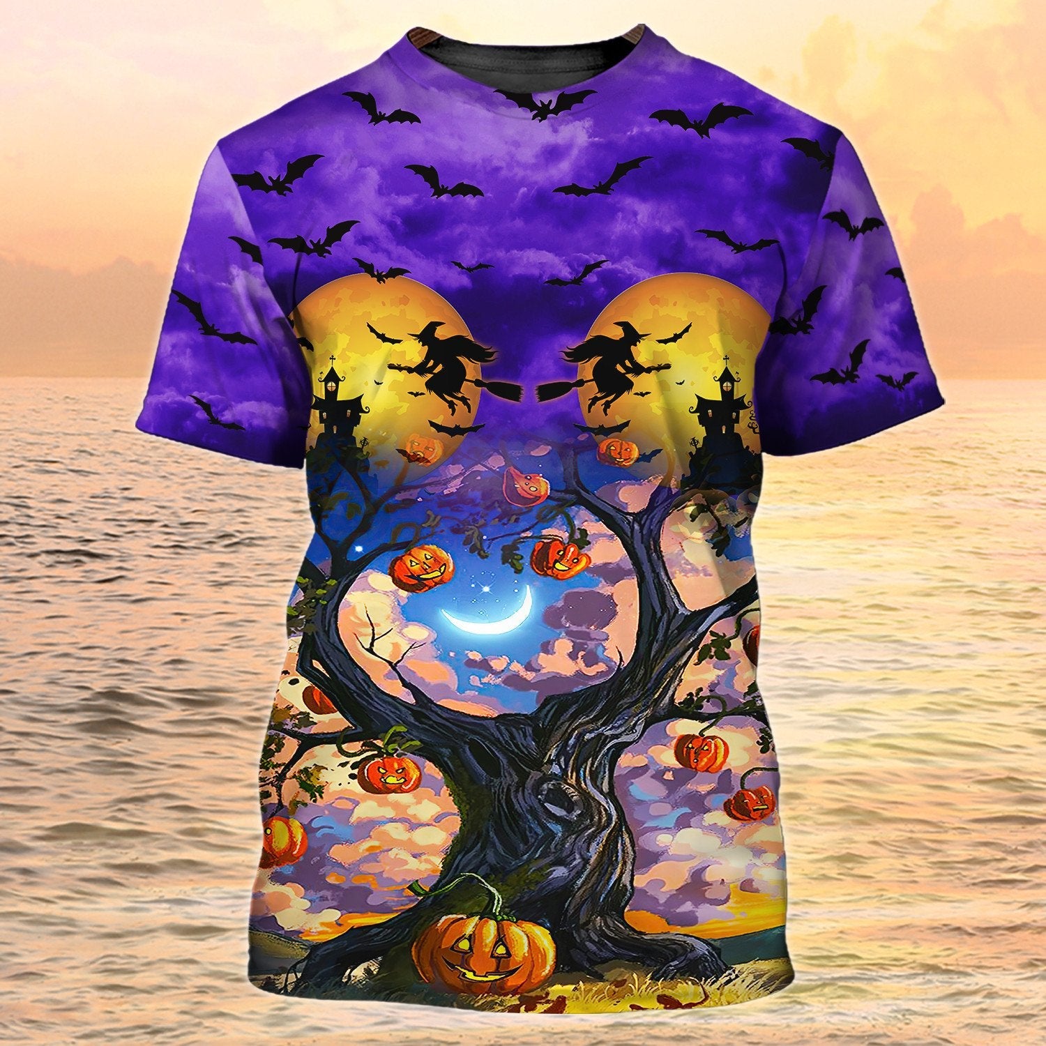 3D Purple Halloween Shirt Halloween T Shirts For Adults
