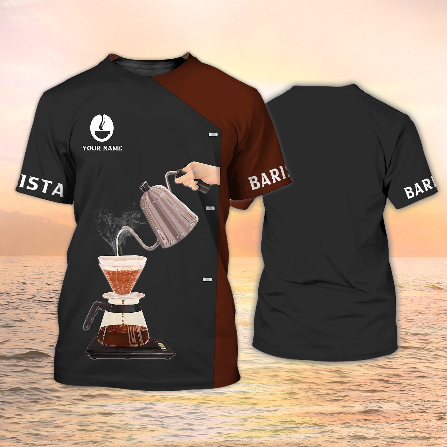 Barista Shirt Coffee Custom Tshirt Pour Over Shirt/ Gift For Bartender/ Barista Gifts