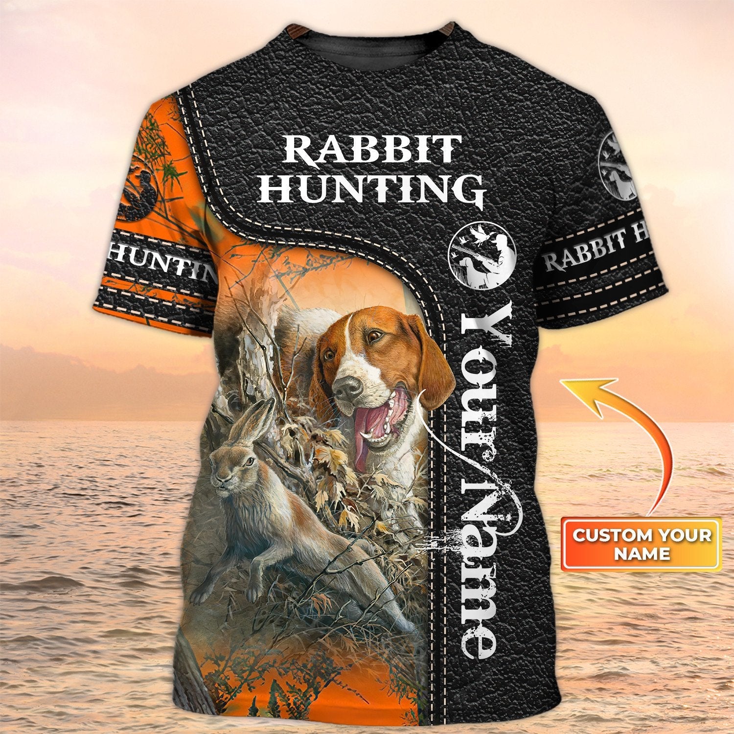 Rabit Hunting 3D Print Shirt/ Beagle Hunting Personalized Name