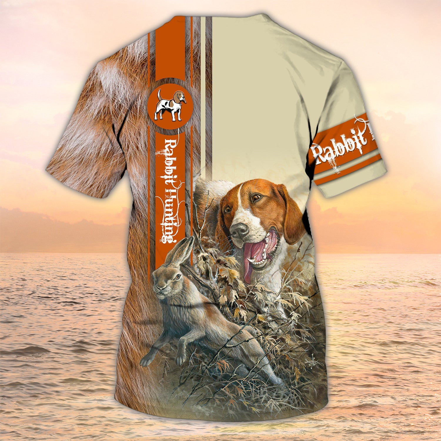 Rabbit Hunting With Beagle Orange Tshirt Shirt/ Beagle Hunting Personalized Name