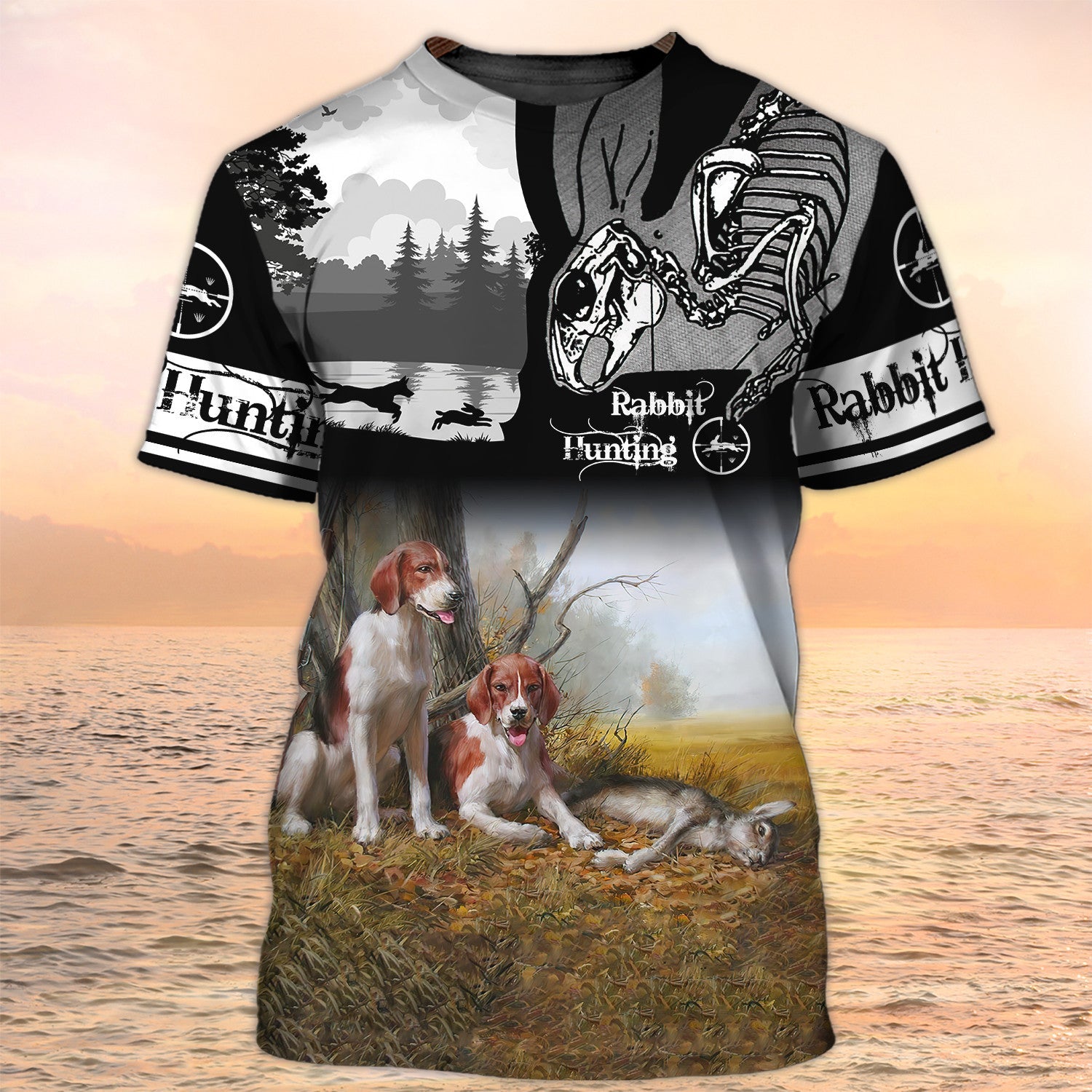 Rabbit Hunting With Beagle Shirts/ Hunting Tshirt/ Rabit Hunter Tshirts