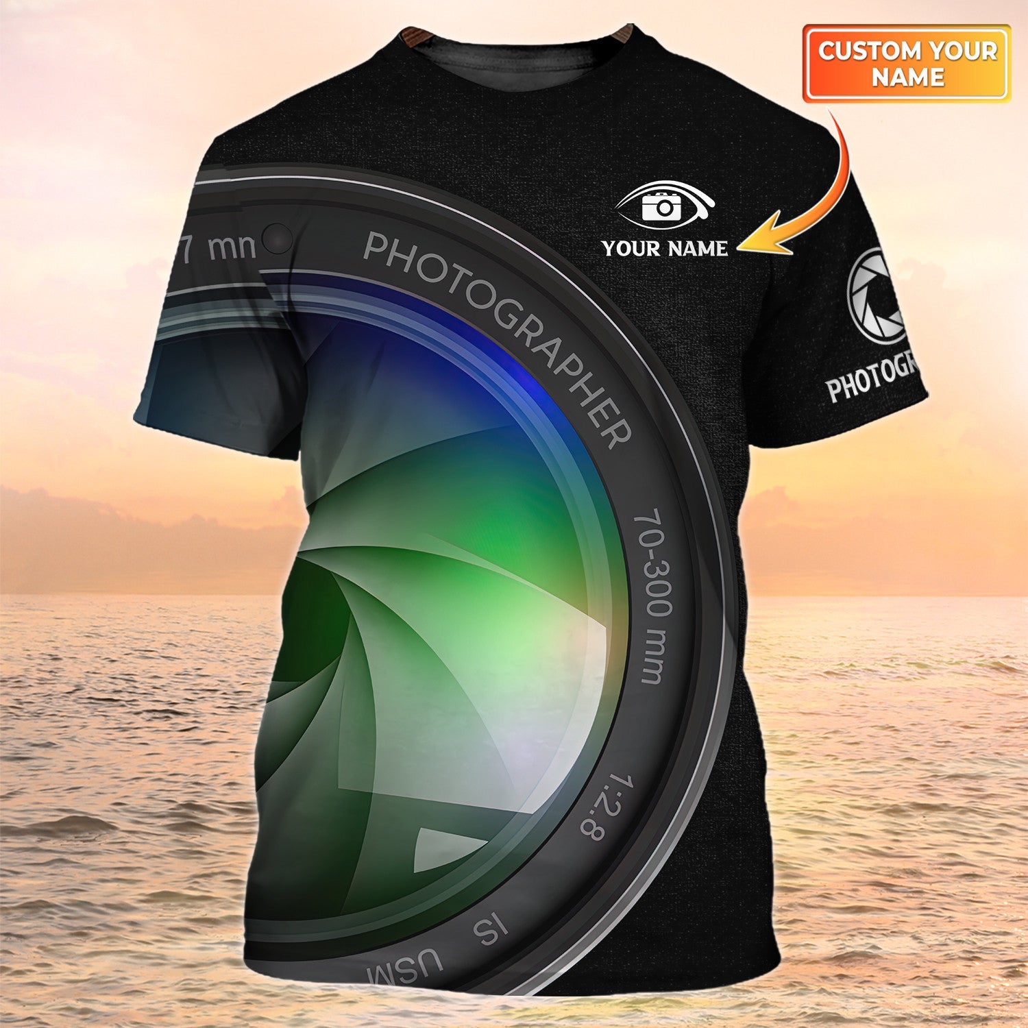 Camera T Shirt Graphic 3D Camera Shirt Gift for Photographers and Photography Lovers