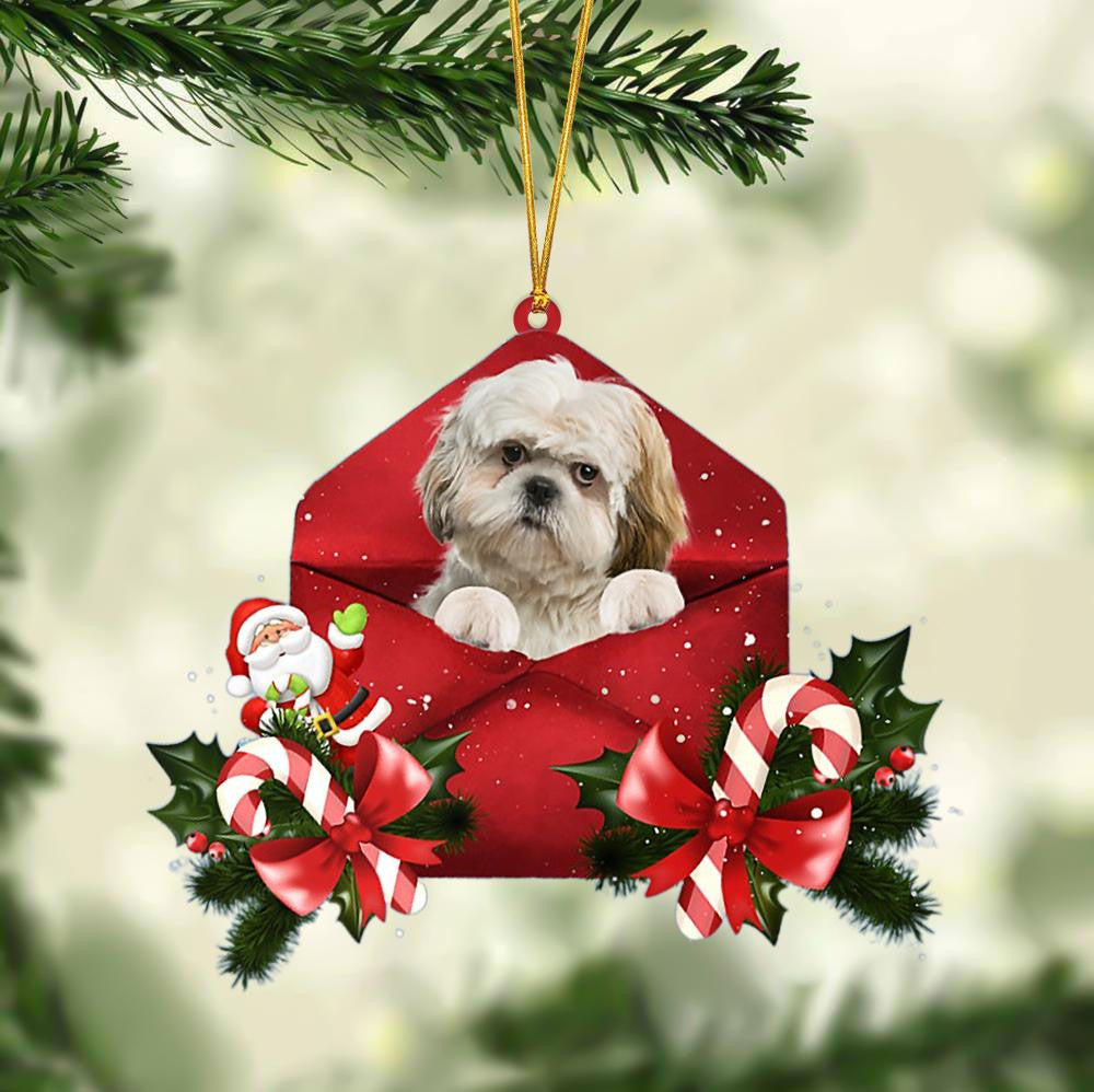 Shih Tzu Christmas Letter Shaped Ornament / Acrylic Dog Christmas Ornament Xmas Dog Gifts