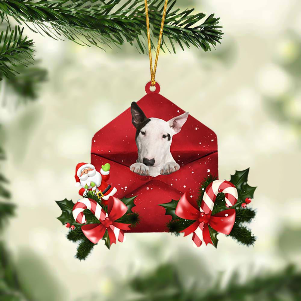 Bull Terrier Christmas Letter Shaped Ornament / Acrylic Dog Christmas Ornament Xmas Dog Gifts
