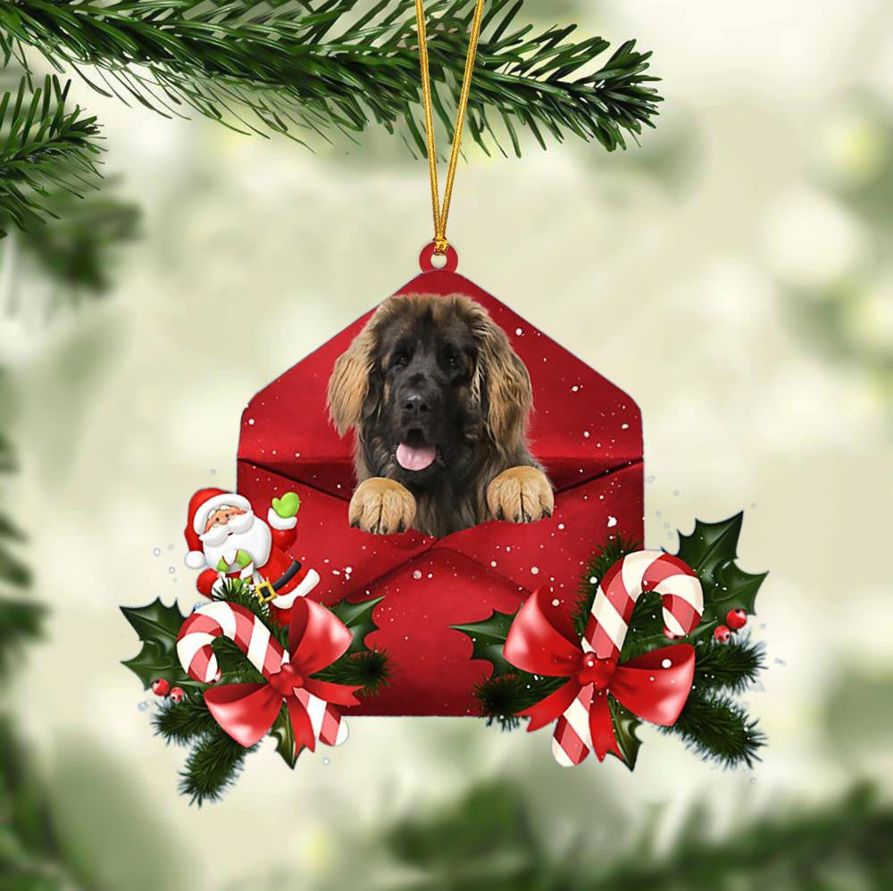 Leonberger Christmas Letter Shaped Ornament / Acrylic Dog Christmas Ornament Xmas Dog Gifts